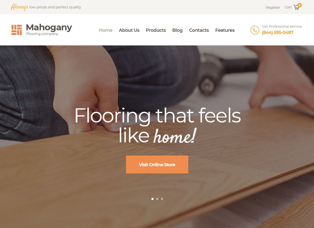 entreprise-de-plancher-en-acajou-thème-wordpress