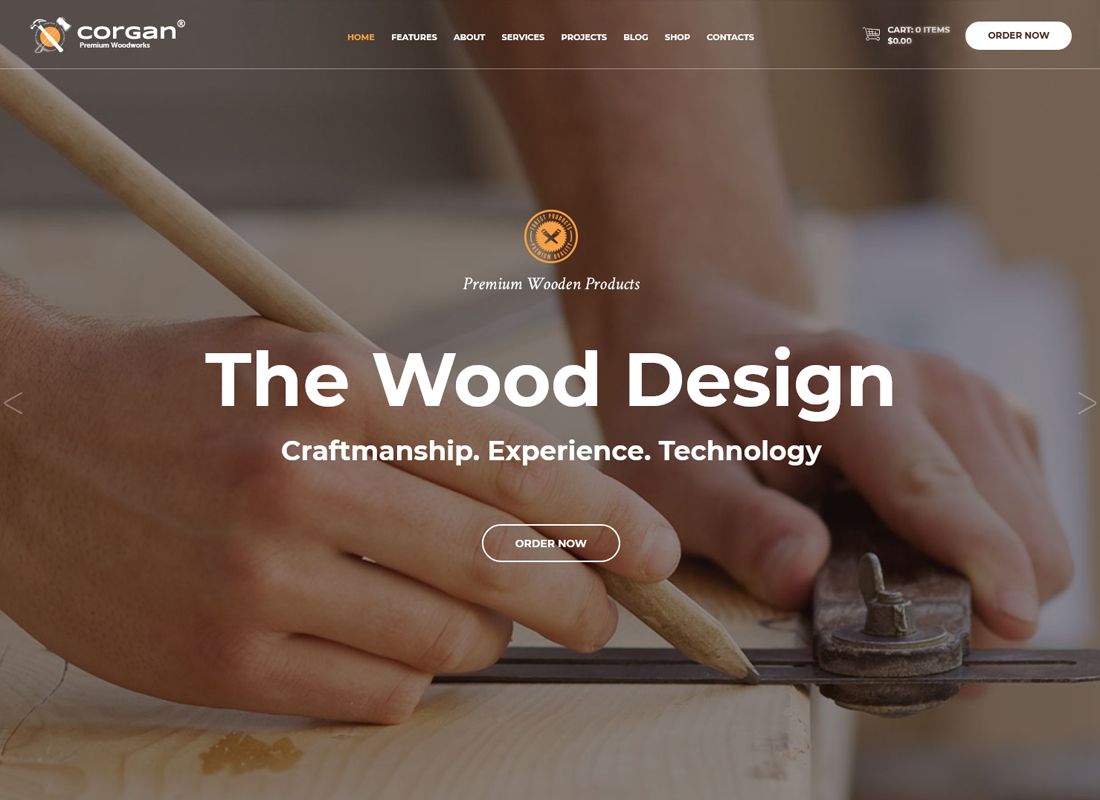 corgan-premium-woodworks-menuiserie-wordpress-theme