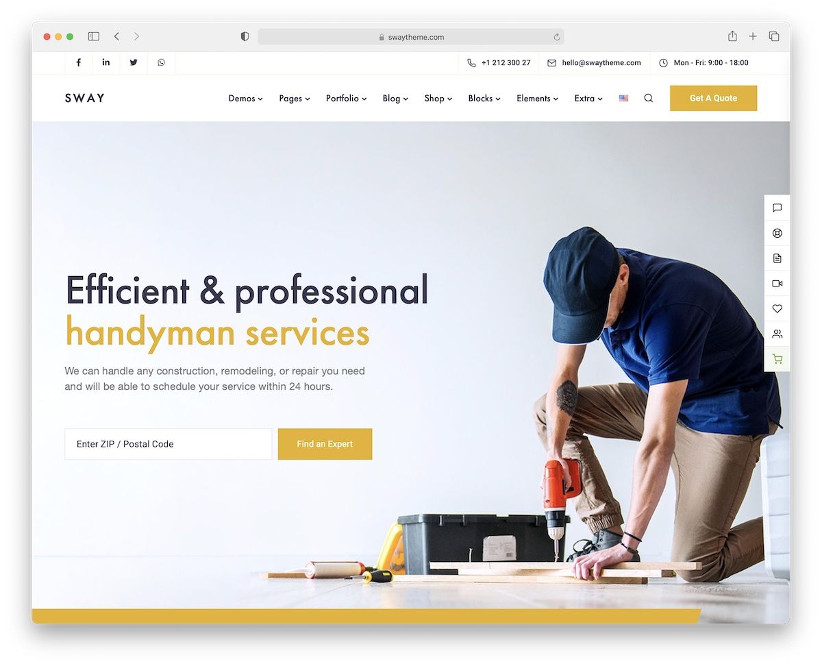 thème wordpress bricoleur balancement