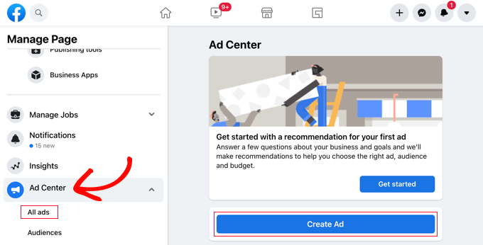 facebookadsadcenter Open the Facebook Ad Center