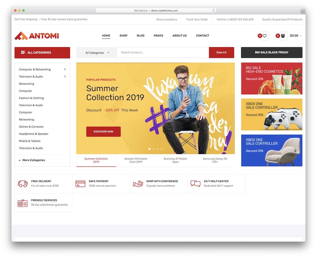 antomi 市场 wordpress 主题