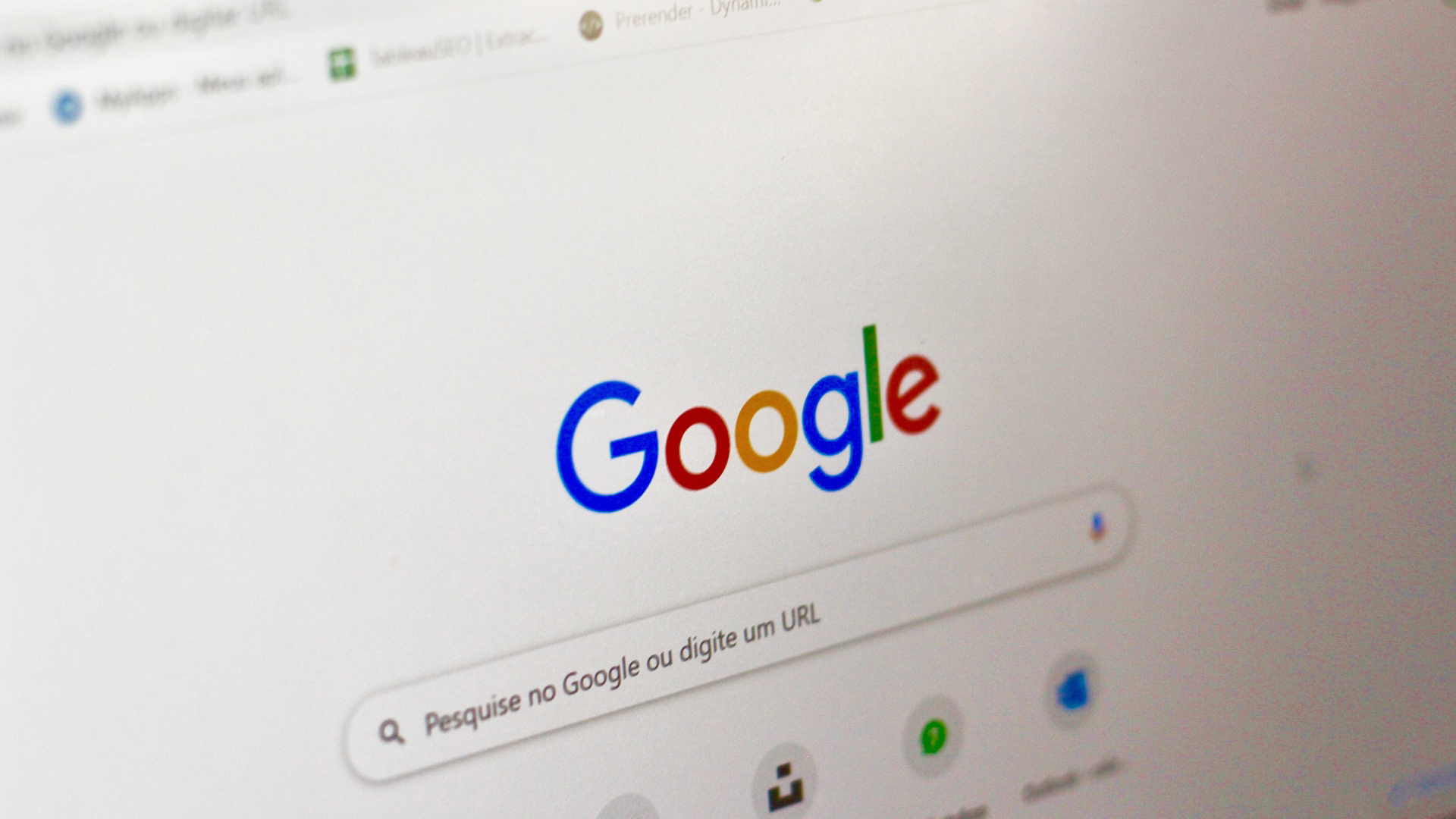 imagen ampliada de la página de inicio de Google