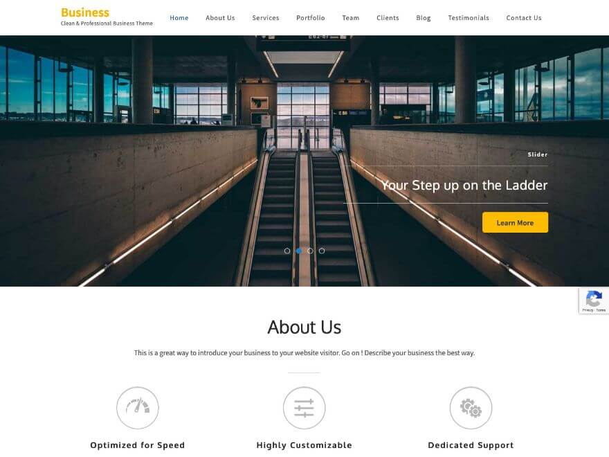 21+ I migliori temi e modelli WordPress gratuiti per una pagina del 2022 Business One Page - Free One Page WordPress Theme