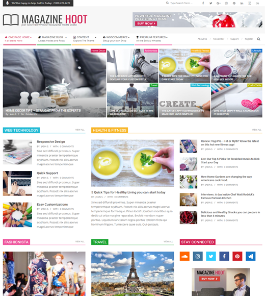 MagazineHoot広告フレンドリーなWordPressテーマ