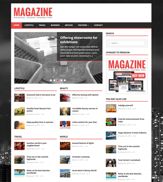 AdSenseの承認のための最高の無料のWordPressテーマMHMagazine