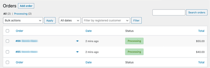 在 WooCommerce 中管理 Facebook 訂單
