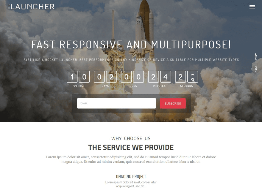 11+ I migliori temi WordPress reattivi gratuiti the launcher