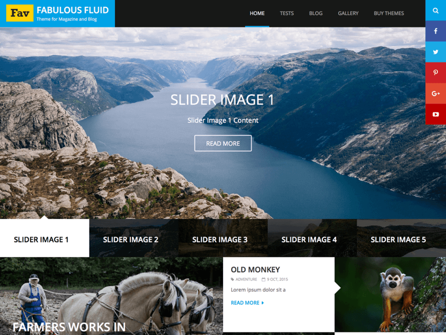 11+ I migliori temi WordPress reattivi gratuiti fabulous-fluid