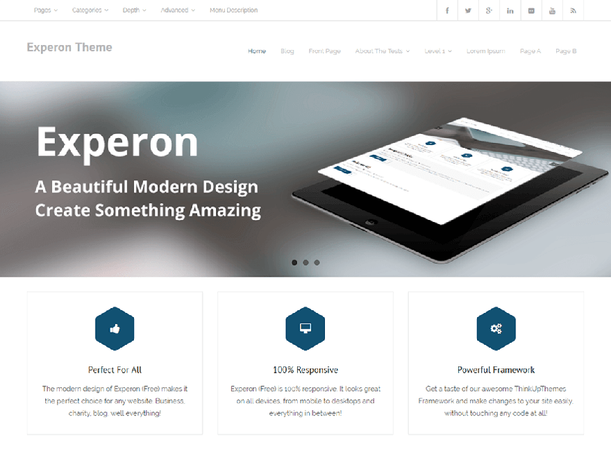 11+ I migliori temi WordPress reattivi gratuiti experon