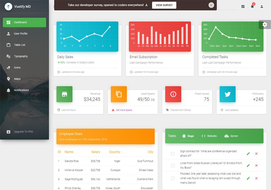 Vuetify-Material-Dashboard