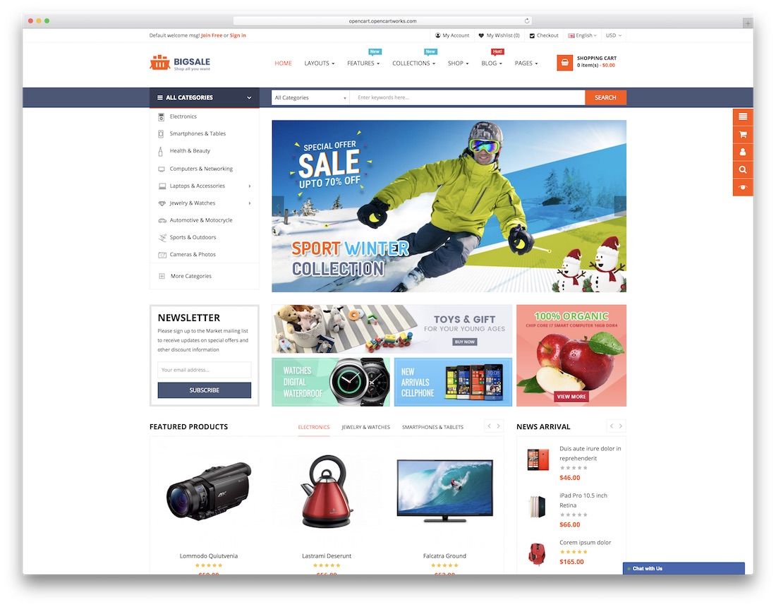 thème opencart bigsale