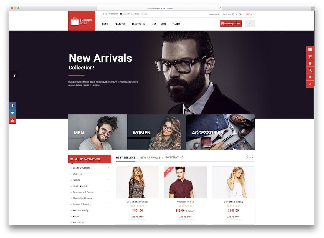 shoppystore meilleur thème opencart