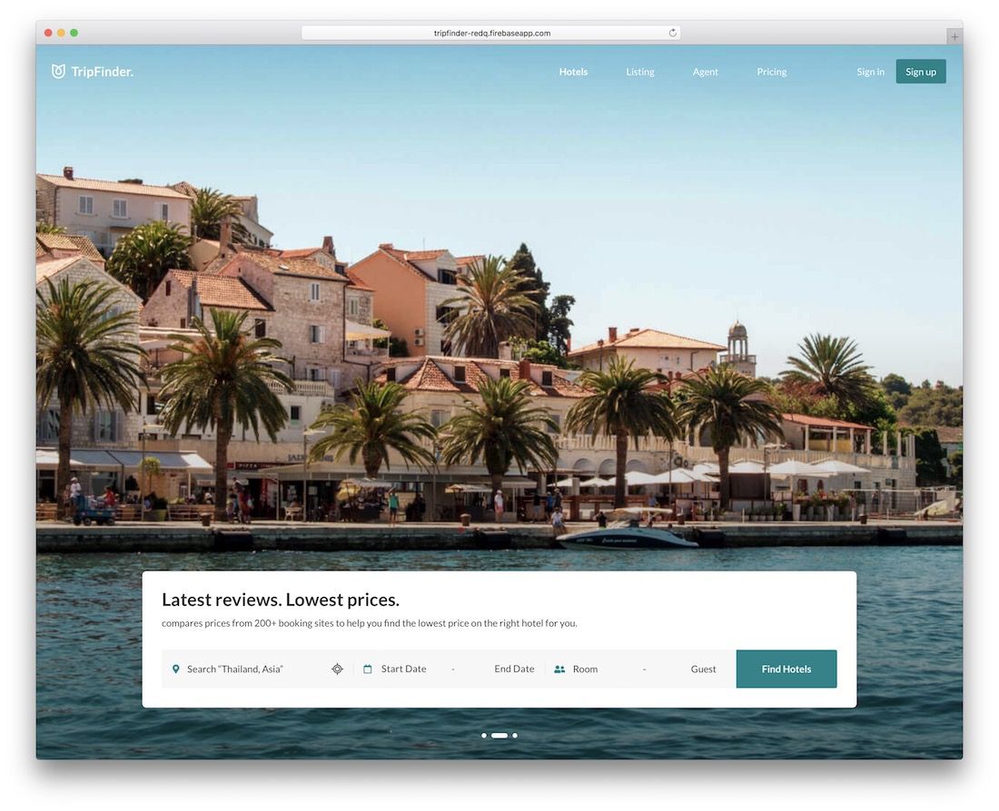 tripfinder nextjs 模板