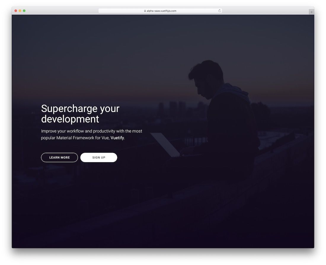 modelo alpha vuetify