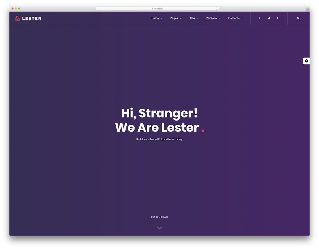 șablon de site web de design grafic lester