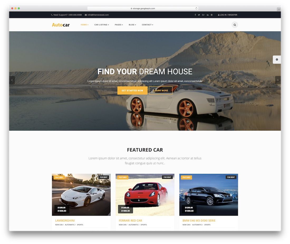 șablon de site web auto mașină auto