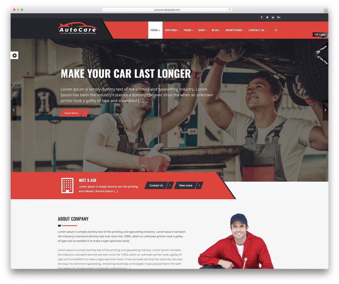 șablon de site web autocare pentru automobile