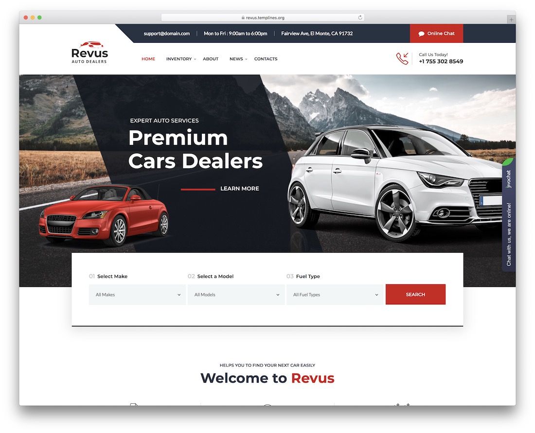 tema wordpress revus auto