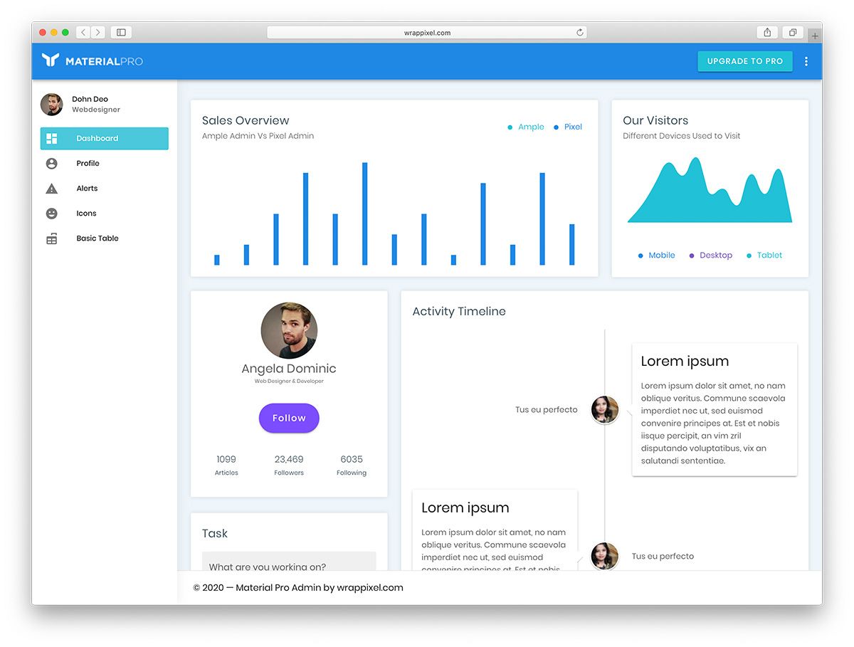 免費的 vuetify 模板