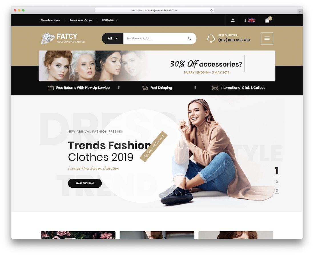 tema di e-commerce fatcy ecwid
