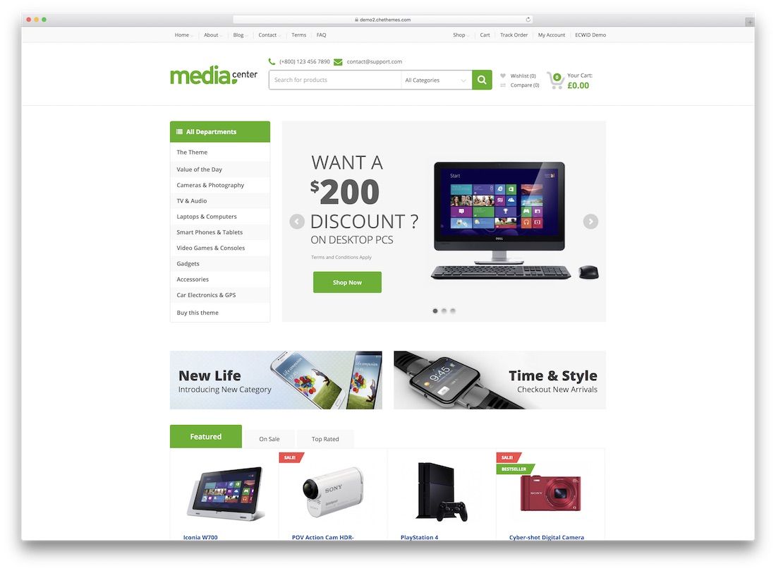 tema mediacenter ecwid