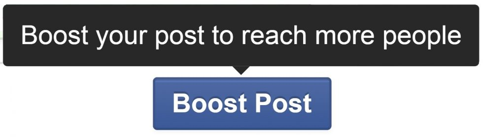 如何提升 Facebook 帖子：点击 Facebook 帖子右下角的提升帖子