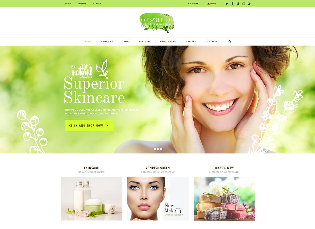 Toko Organik & Kecantikan | Toko Kecantikan & Tema WordPress Kosmetik Alami