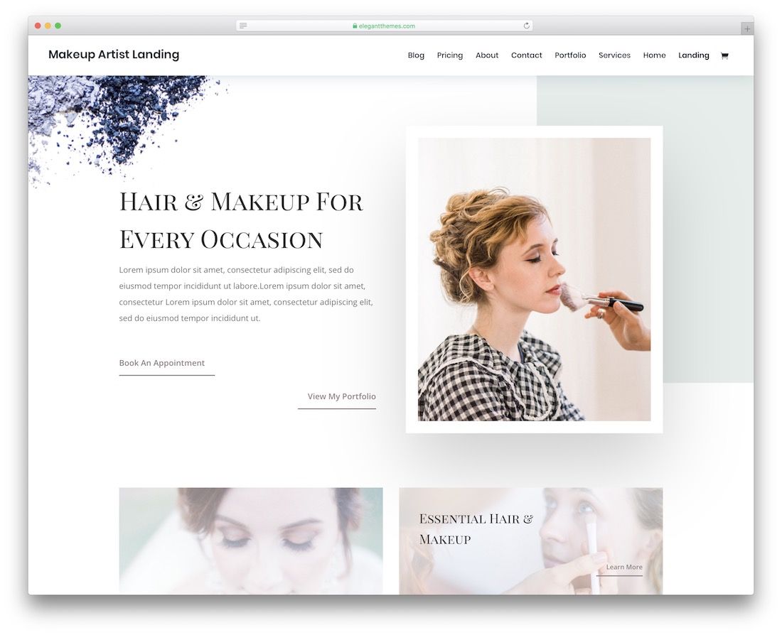 divi 아티스트 웹사이트 템플릿