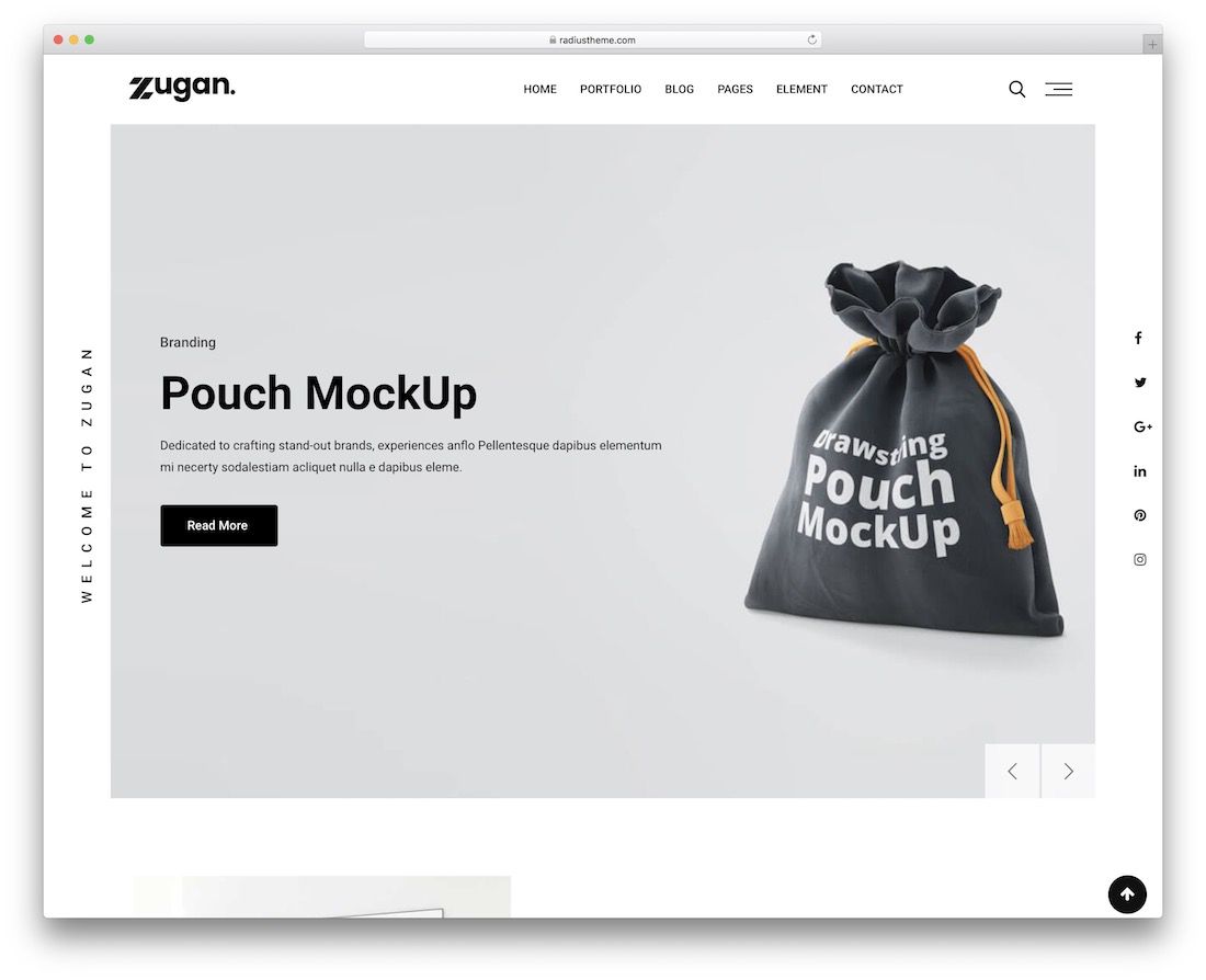 zugan 아티스트 웹사이트 템플릿