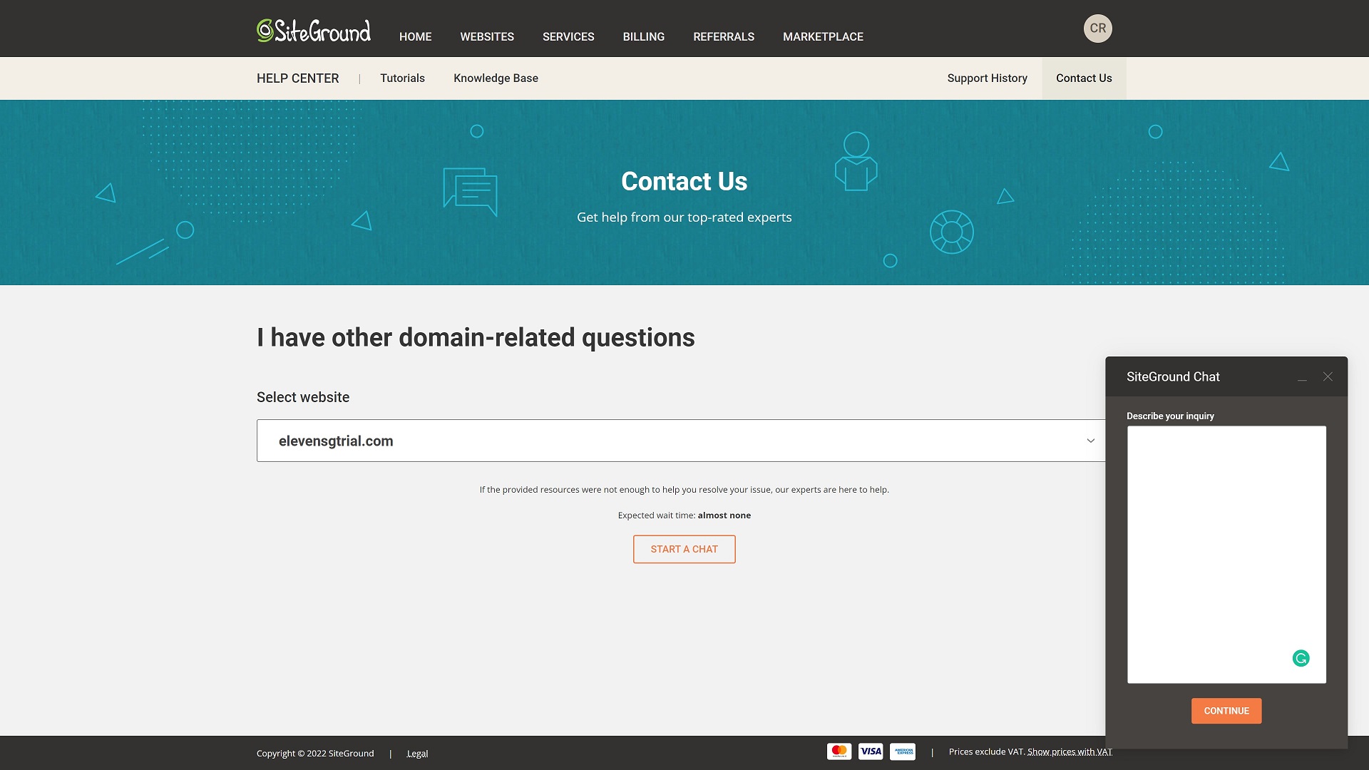 Servizio clienti SiteGround