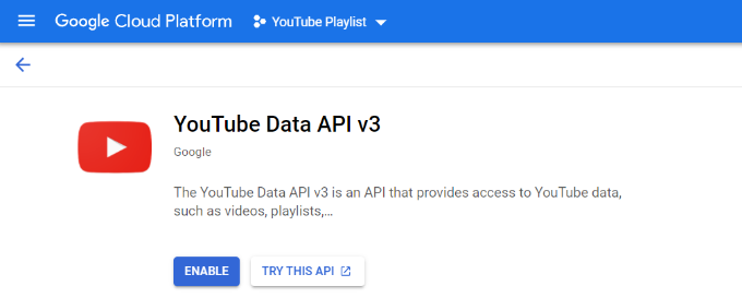 啟用 YouTube API Enable YouTube API