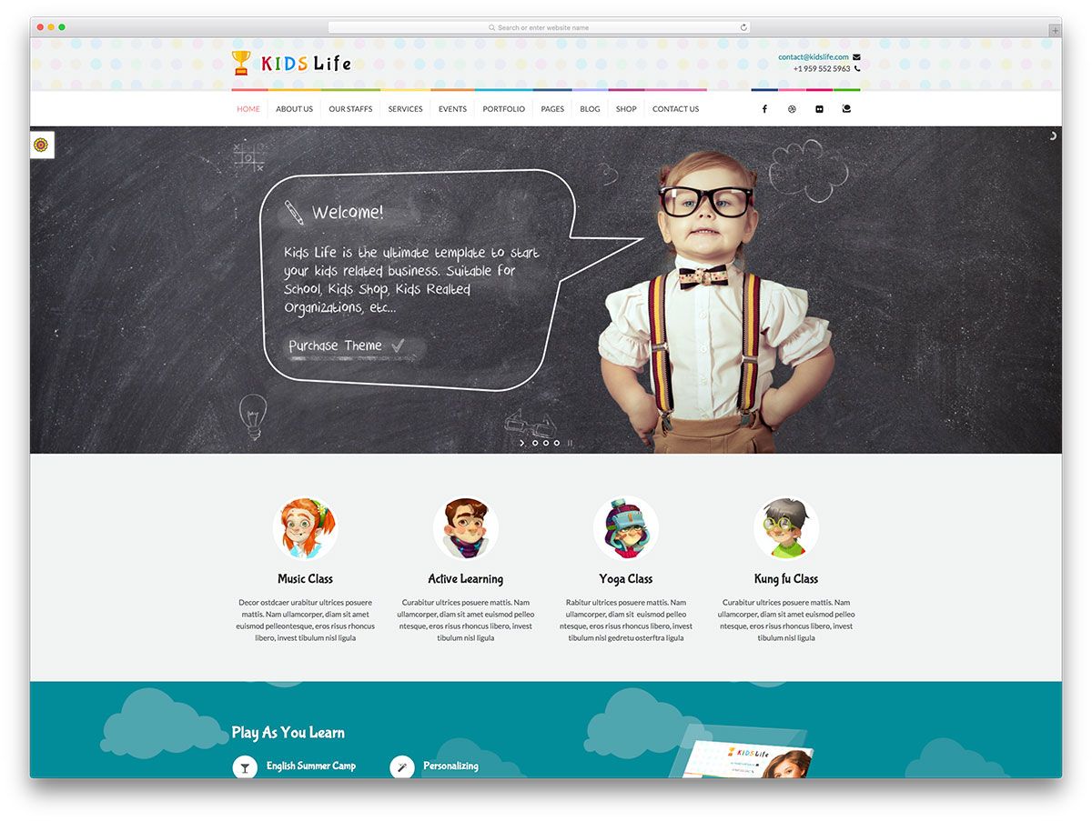 kidslife-creative-copii-website-şablon