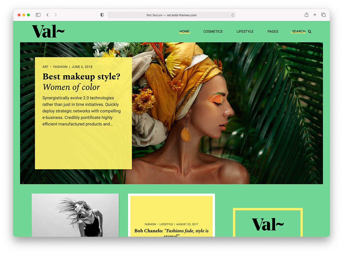 Tema blogului colorat - Val