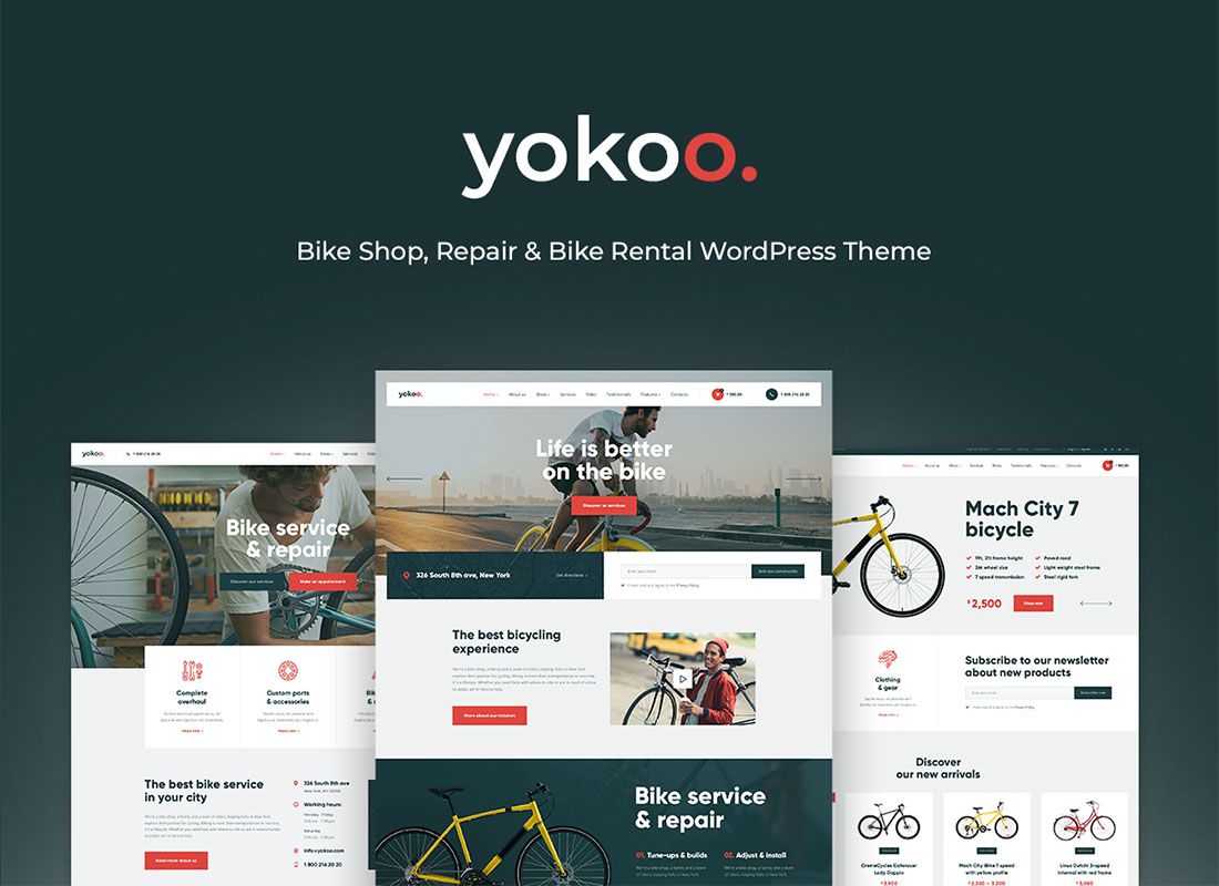 横尾​​ |自行车商店和自行车租赁 WordPress 主题