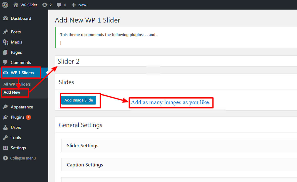 Miglior plug-in di scorrimento WordPress reattivo gratuito 2022 - WP 1 Slider add-unlimited-slider