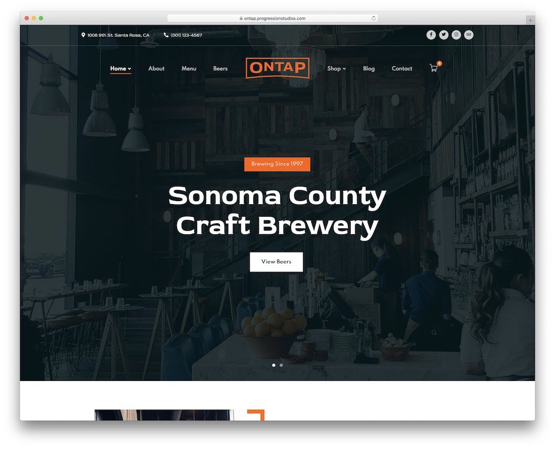 Browar ontapowy motyw wordpress