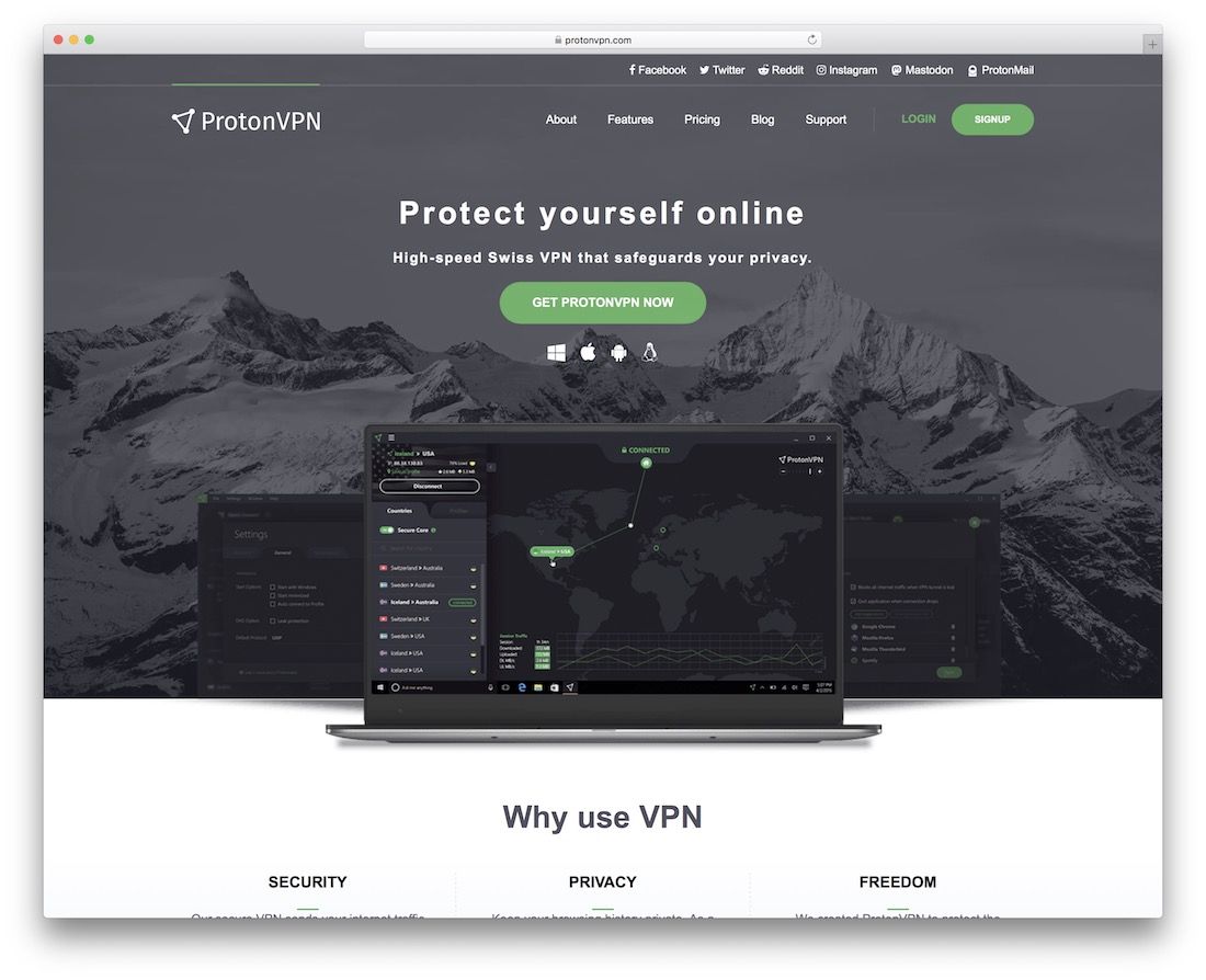 usługa VPN protonvpn