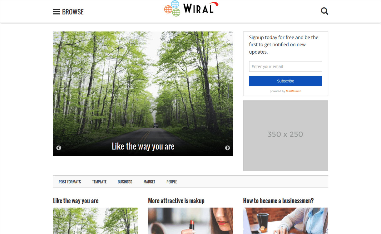 11+ I migliori temi WordPress reattivi gratuiti di ottobre 2016 Wiral Lite - Best Free WordPress Theme October 2016