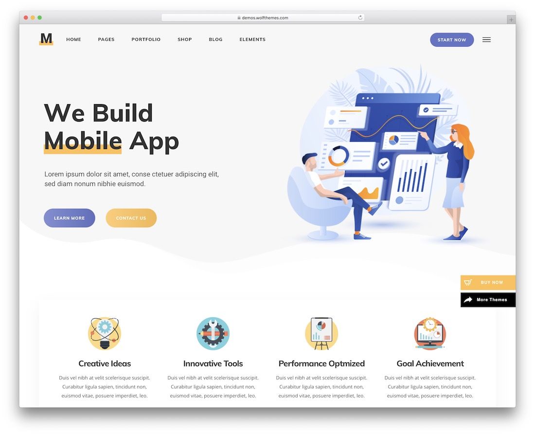 milu software company website-vorlage