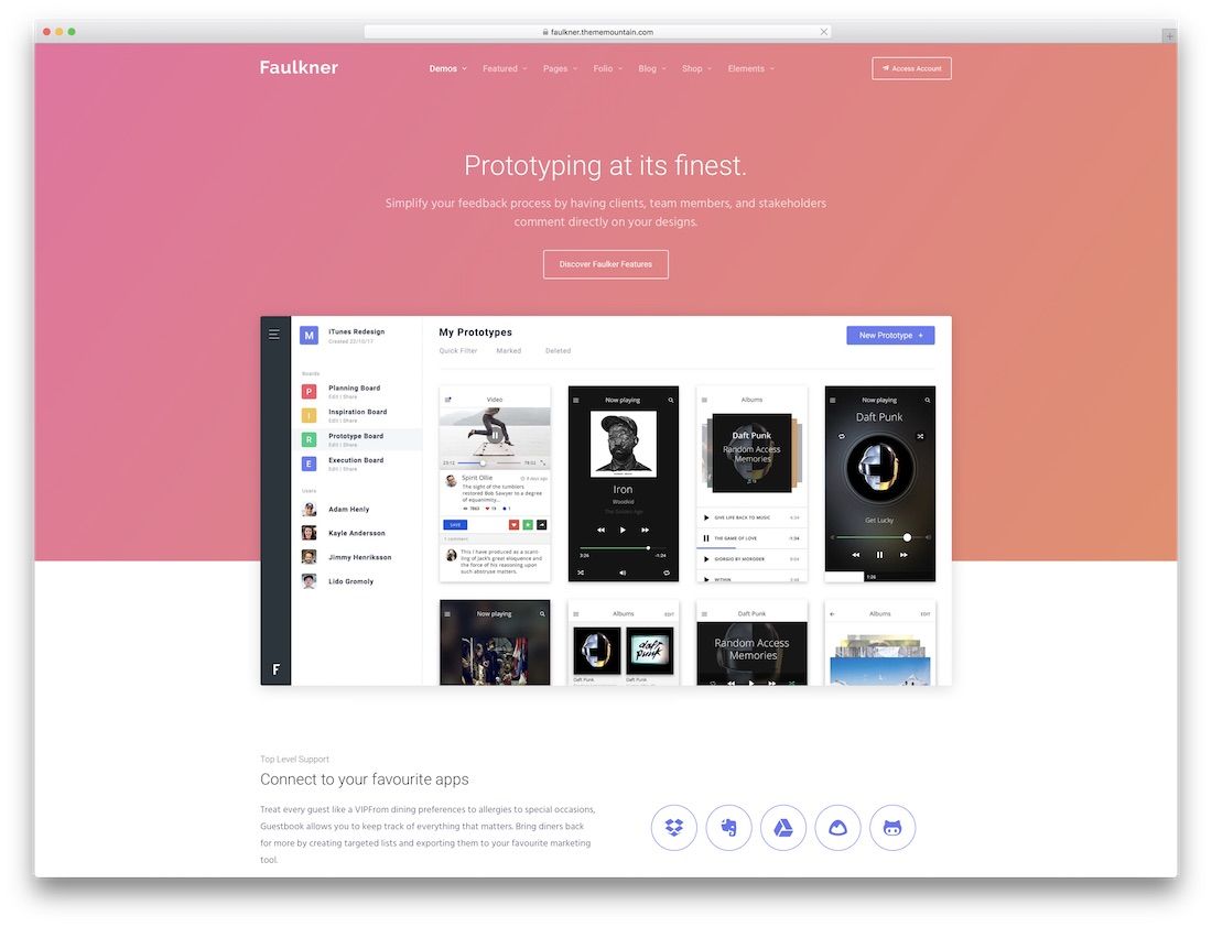 faulkner software company website-vorlage