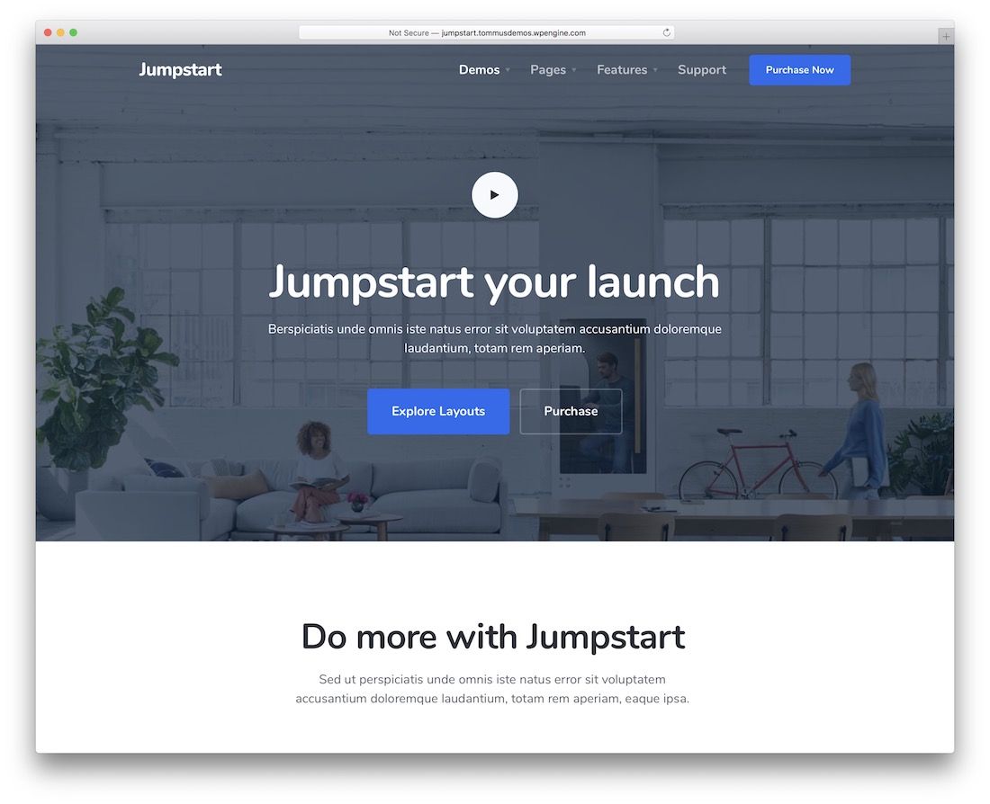 Website-Vorlage für Jumpstart-Softwareunternehmen