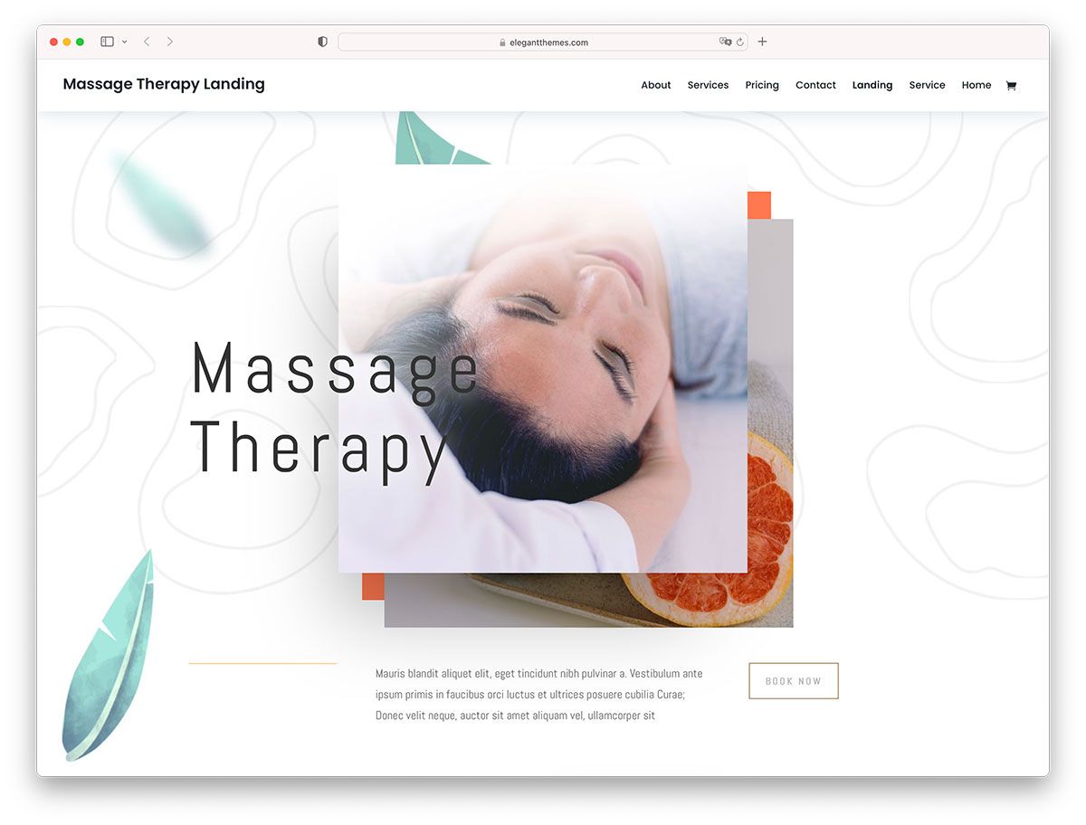 Divi - Projekt strony internetowej do masażu