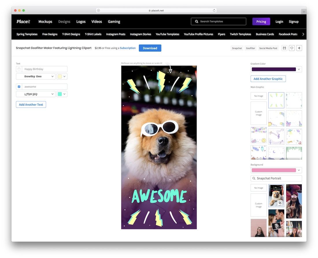snapchat geofilter maker mit blitz clipart