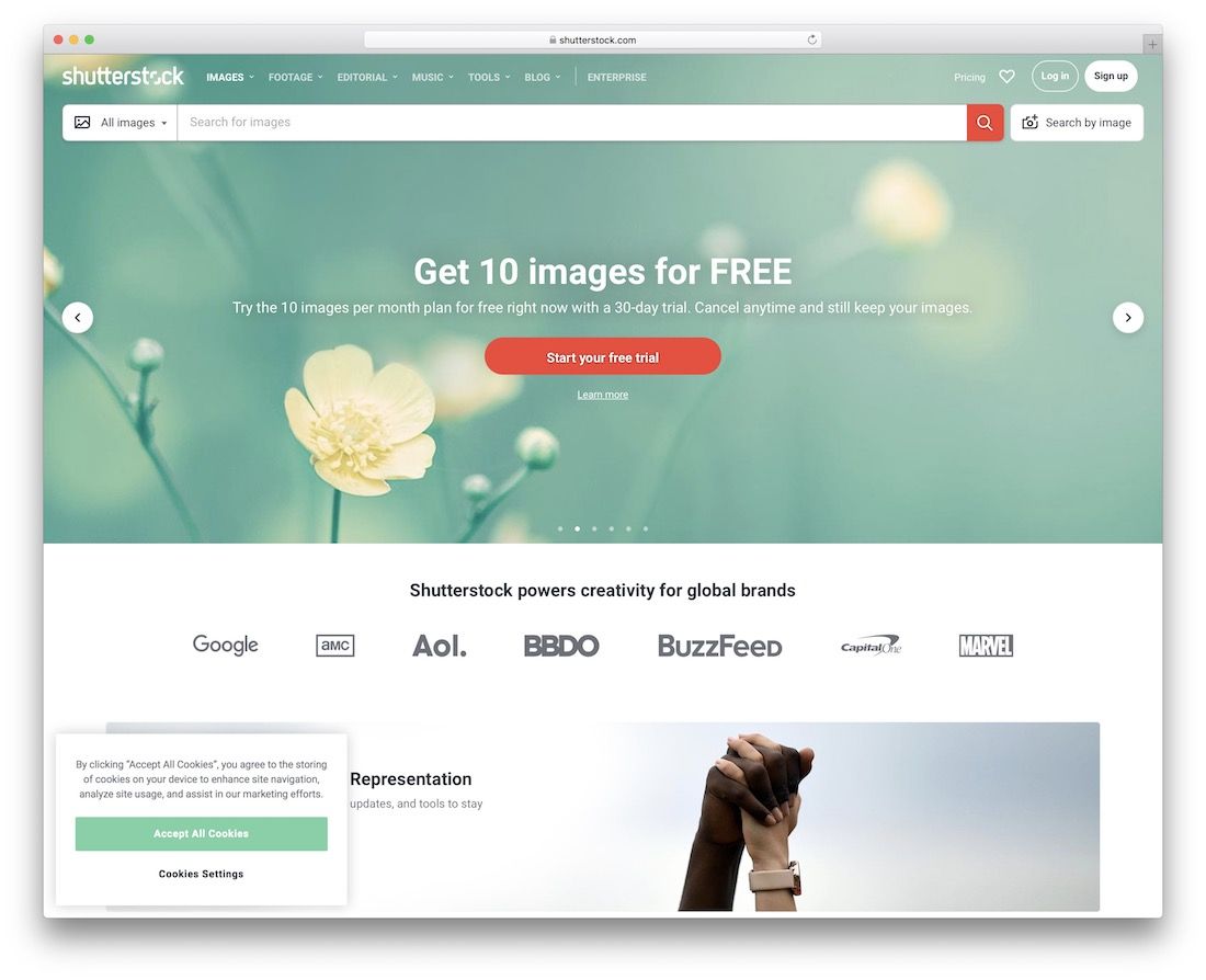 Shutterstock vektör görselleri web sitesi
