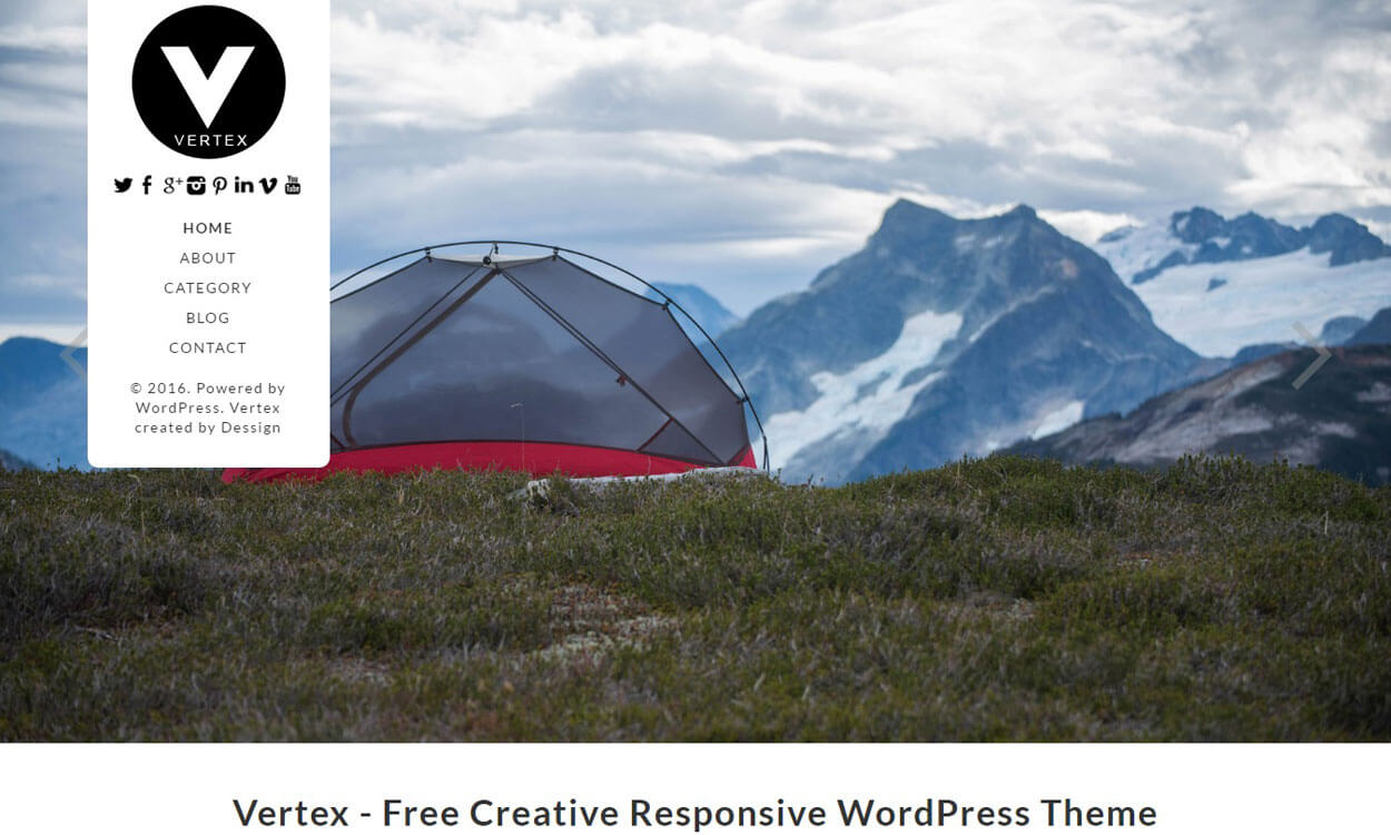 11+ I migliori temi WordPress reattivi gratuiti di novembre 2016 Vertex Best free WordPress Theme November 2016