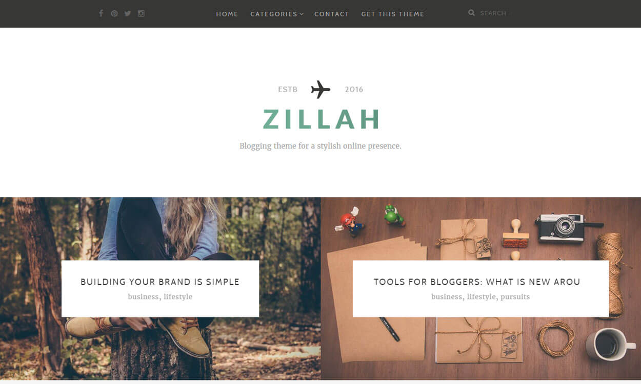 11+ I migliori temi WordPress reattivi gratuiti di novembre 2016 Zillah Best free WordPress Theme November 2016