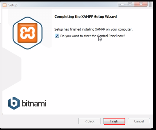 Come installare WordPress sul tuo computer Windows finish-xampp-install