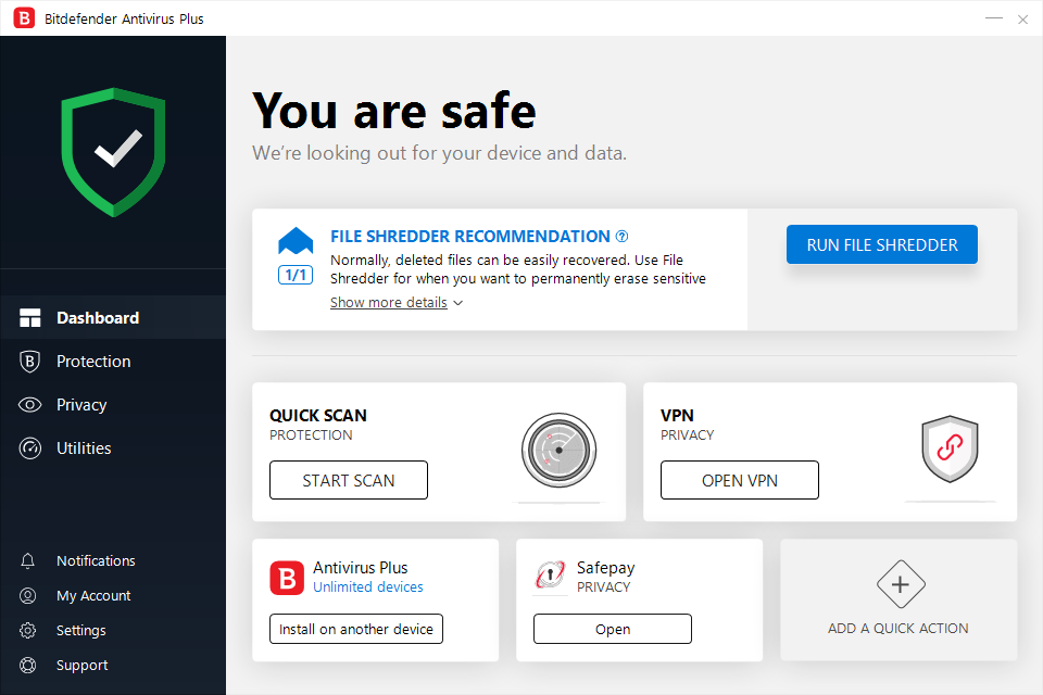 برنامج bitdefender Antiviurs plus هو أفضل مضاد فيروسات