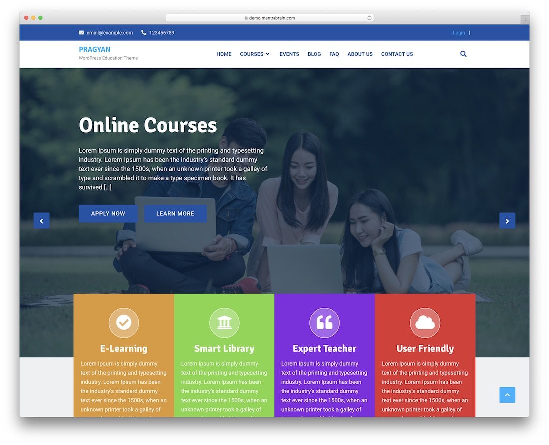 pragyan 免費 wordpress 教育主題