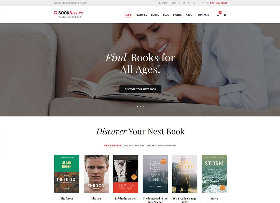 书迷 |出版社和书店 WordPress 主题